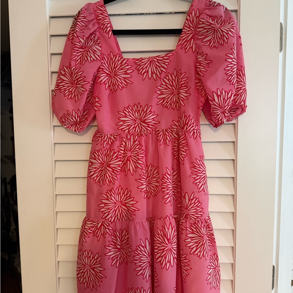 Elegant Pink Floral Dress